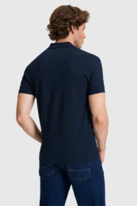 US Polo Assn. Men slim Fit Polo Shirt Collar NAVY BLUE Basic T-Shirt - Image 5