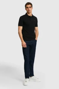 US Polo Assn. Men slim Fit Polo Shirt Collar Black Basic T-Shirt - Image 4