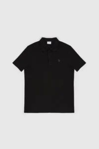 US Polo Assn. Men slim Fit Polo Shirt Collar Black Basic T-Shirt - Image 7