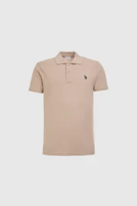 US Polo Assn. Men slim Fit Polo Shirt Collar Stone Basic T-Shirt - Image 7