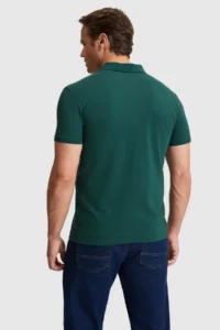 US Polo Assn. Men dark Green slim Fit Polo Shirt Collar Basic T-Shirt - Image 6