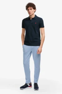 US Polo Assn. Men slim Fit Polo Shirt Collar Dark NAVY Basic T-Shirt - Image 4