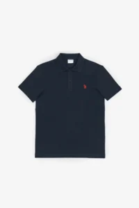 US Polo Assn. Men slim Fit Polo Shirt Collar Dark NAVY Basic T-Shirt - Image 6