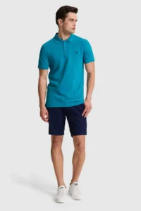 US Polo Assn. Men Petrol slim Fit Polo Shirt Collar Basic T-Shirt - Image 4
