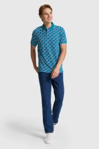 US Polo Assn. Men Petrol Regular Fit Polo Shirt Collar T-Shirt - Image 4