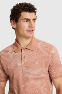 US Polo Assn. Men Powder PINK Regular Fit Polo Shirt Collar T-Shirt - Image 2