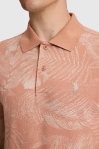 US Polo Assn. Men Powder PINK Regular Fit Polo Shirt Collar T-Shirt - Image 6