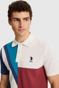 US Polo Assn. Men Cherry Regular Fit Polo Shirt Collar T-Shirt - Image 2