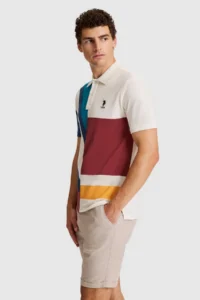 US Polo Assn. Men Cherry Regular Fit Polo Shirt Collar T-Shirt - Image 3