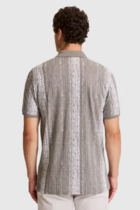 US Polo Assn. Men Gray Regular Fit Polo Shirt Collar T-Shirt - Image 5