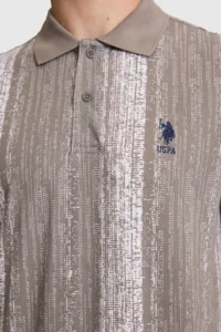 US Polo Assn. Men Gray Regular Fit Polo Shirt Collar T-Shirt - Image 6