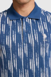 US Polo Assn. Men Light NAVY Regular Fit Polo Shirt Collar T-Shirt - Image 6