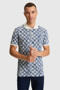 US Polo Assn. Men Light NAVY Regular Fit Polo Shirt Collar T-Shirt