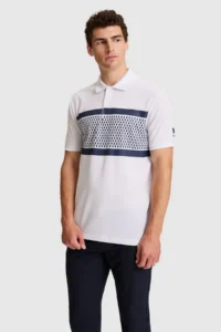 US Polo Assn. Men WHITE Regular Fit Polo Shirt Collar T-Shirt