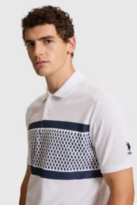 US Polo Assn. Men WHITE Regular Fit Polo Shirt Collar T-Shirt - Image 2