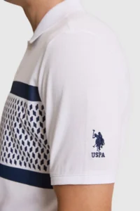 US Polo Assn. Men WHITE Regular Fit Polo Shirt Collar T-Shirt - Image 6