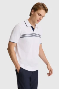 US Polo Assn. Men WHITE Regular Fit Polo Shirt Collar T-Shirt