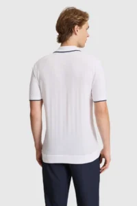 US Polo Assn. Men WHITE Regular Fit Polo Shirt Collar T-Shirt - Image 5