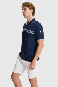 US Polo Assn. Men NAVY BLUE Regular Fit Polo Shirt Collar T-Shirt - Image 3