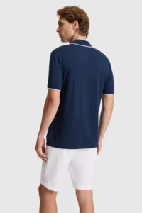 US Polo Assn. Men NAVY BLUE Regular Fit Polo Shirt Collar T-Shirt - Image 5