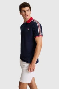 US Polo Assn. Men NAVY BLUE Regular Fit Polo Shirt Collar T-Shirt - Image 3