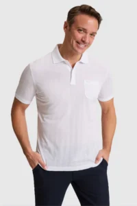 US Polo Assn. Men WHITE Regular Fit Polo Shirt Collar T-Shirt