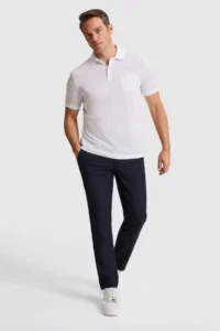 US Polo Assn. Men WHITE Regular Fit Polo Shirt Collar T-Shirt - Image 4
