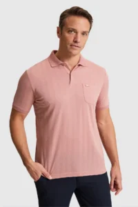 US Polo Assn. Men Powder PINK Regular Fit Polo Shirt Collar T-Shirt