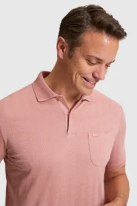US Polo Assn. Men Powder PINK Regular Fit Polo Shirt Collar T-Shirt - Image 2