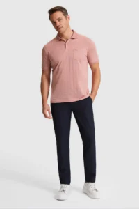 US Polo Assn. Men Powder PINK Regular Fit Polo Shirt Collar T-Shirt - Image 4