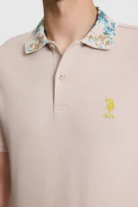 US Polo Assn. Men Stone Regular Fit Polo Shirt Collar T-Shirt - Image 6