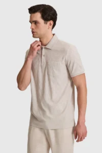 US Polo Assn. Men Stone Regular Fit Polo Shirt Collar T-Shirt - Image 3