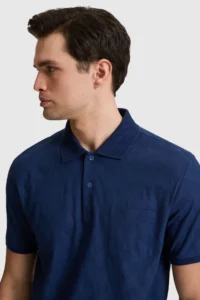 US Polo Assn. Men Light NAVY Regular Fit Polo Shirt Collar T-Shirt - Image 2