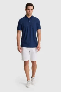 US Polo Assn. Men Light NAVY Regular Fit Polo Shirt Collar T-Shirt - Image 4