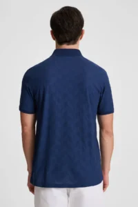 US Polo Assn. Men Light NAVY Regular Fit Polo Shirt Collar T-Shirt - Image 5