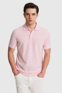 US Polo Assn. Men Light PINK Regular Fit Polo Shirt Collar T-Shirt