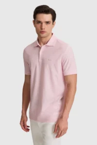 US Polo Assn. Men Light PINK Regular Fit Polo Shirt Collar T-Shirt - Image 3