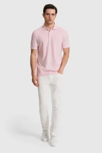 US Polo Assn. Men Light PINK Regular Fit Polo Shirt Collar T-Shirt - Image 4