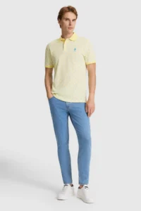 US Polo Assn. Men Light YELLOW T-Shirt - Image 4