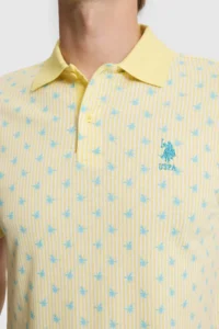 US Polo Assn. Men Light YELLOW T-Shirt - Image 6