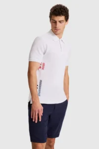 US Polo Assn. Men WHITE Regular Fit Polo Shirt Collar T-Shirt - Image 3