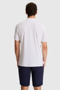 US Polo Assn. Men WHITE Regular Fit Polo Shirt Collar T-Shirt - Image 5