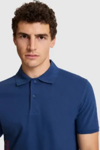 US Polo Assn. Men Light NAVY Regular Fit Polo Shirt Collar T-Shirt - Image 2