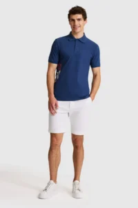 US Polo Assn. Men Light NAVY Regular Fit Polo Shirt Collar T-Shirt - Image 4