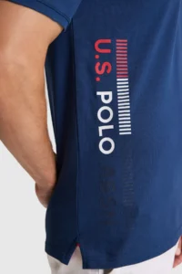 US Polo Assn. Men Light NAVY Regular Fit Polo Shirt Collar T-Shirt - Image 6