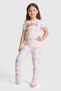 US Polo Assn. Girls' WHITE Crew Neck T-Shirt - Image 4