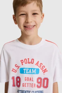 US Polo Assn. Boys' WHITE Crew Neck T-Shirt - Image 2