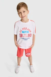 US Polo Assn. Boys' WHITE Crew Neck T-Shirt - Image 4