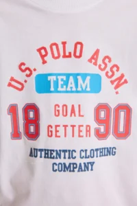 US Polo Assn. Boys' WHITE Crew Neck T-Shirt - Image 6