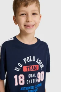 US Polo Assn. Boys' NAVY BLUE Crew Neck T-Shirt - Image 2